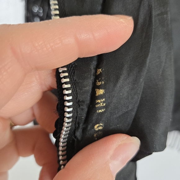 VTG 60s Heavy Beaded & Sequin Scoop Neck Glam Rock Women's Small Lambs Wool Silk - Picture 6 of 17